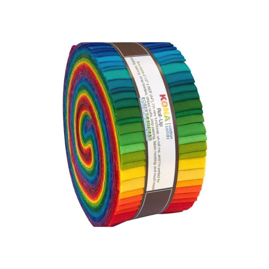 Kaufman - Kona Cotton New Classic Palette 2.5 Inch Roll Up 40 pcs