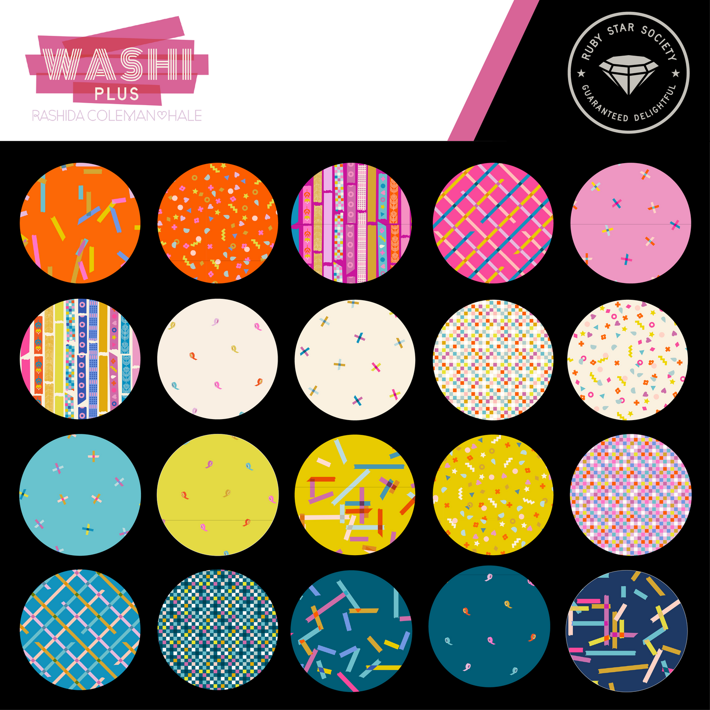 Washi Plus Jelly Roll by Rashida Coleman Hale for Ruby Star