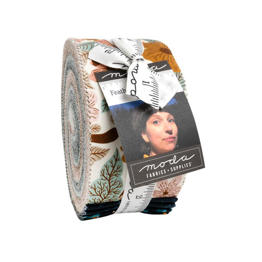 Feather Forest Bloo Jelly Roll by Linn Warme for Moda
