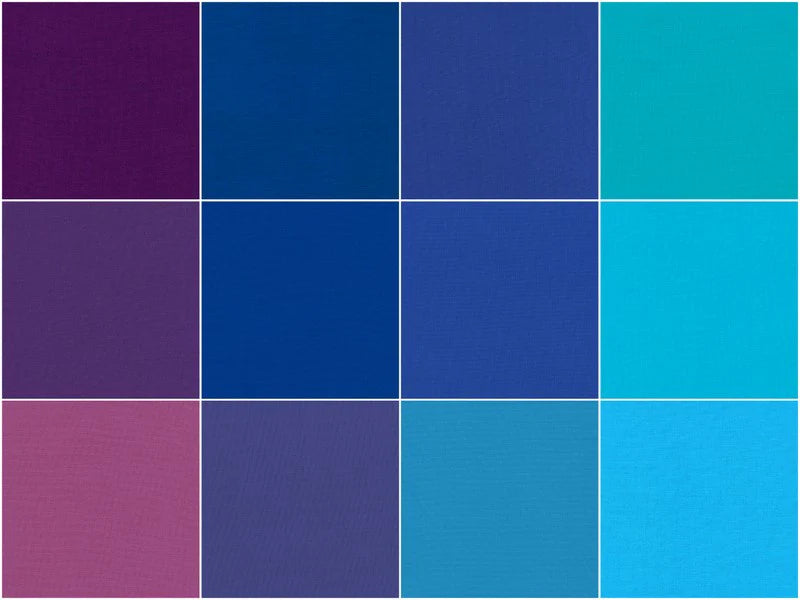 Roll Ups: Kona® Cotton - Peacock Palette