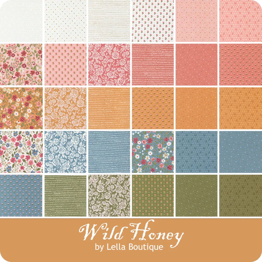 Wild Honey Jelly Roll Reservation by Lella Boutique for Moda Fabrics
