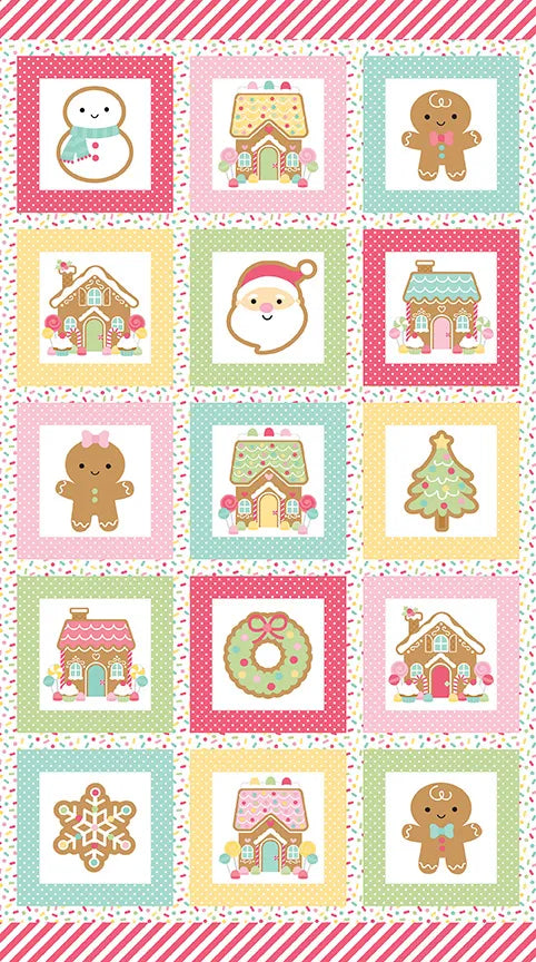 Gingerbread Kisses Gingerbread Friends Quilt Panel SKU# P16447-PANEL