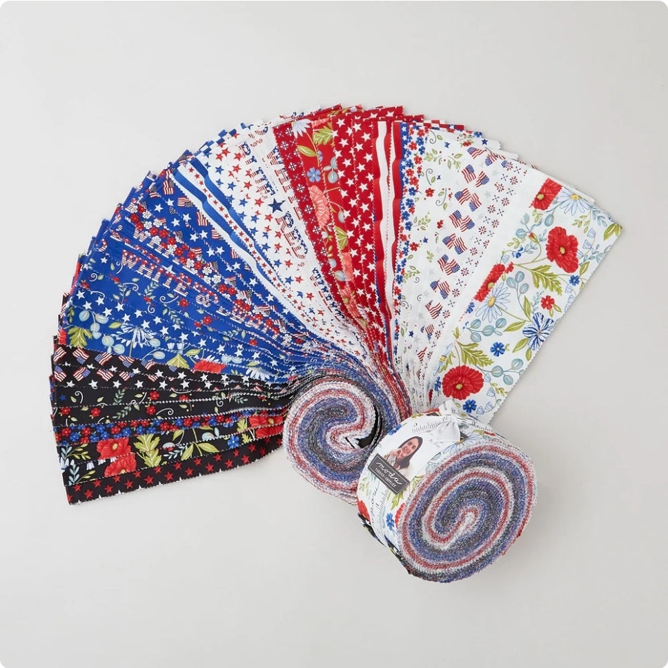 Red, White & Bloom Jelly Roll by Deb Strain for Moda Fabrics