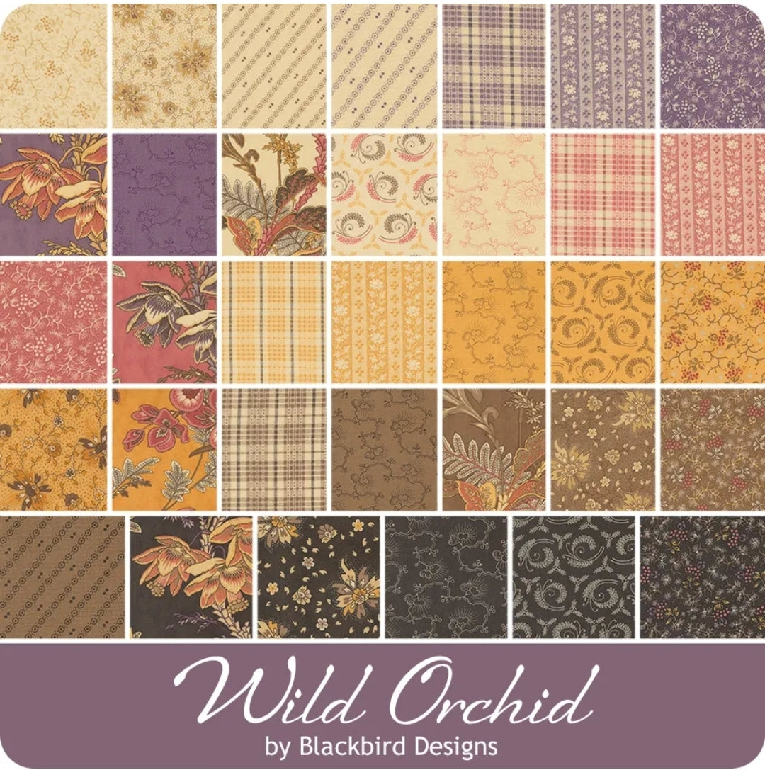 Wild Orchid Jelly Roll by Blackbird Designs for Moda Fabrics