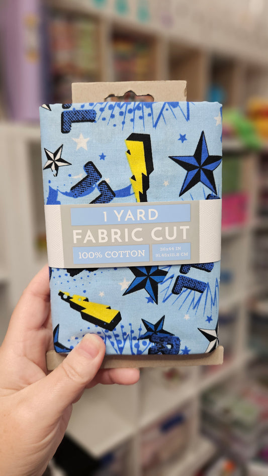 David Textiles 1 Yard x 44" Cotton Rock n Roll Precut Fabric