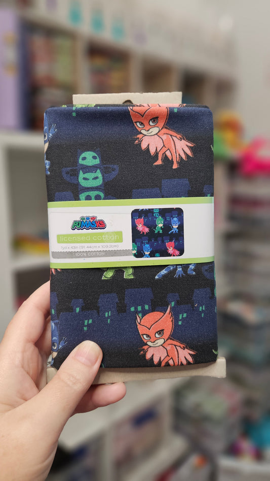 Springs Creative 44" x 1 yd 100% Cotton Mask Into The Night Sewing & Craft Fabric, Blue, Green and Red