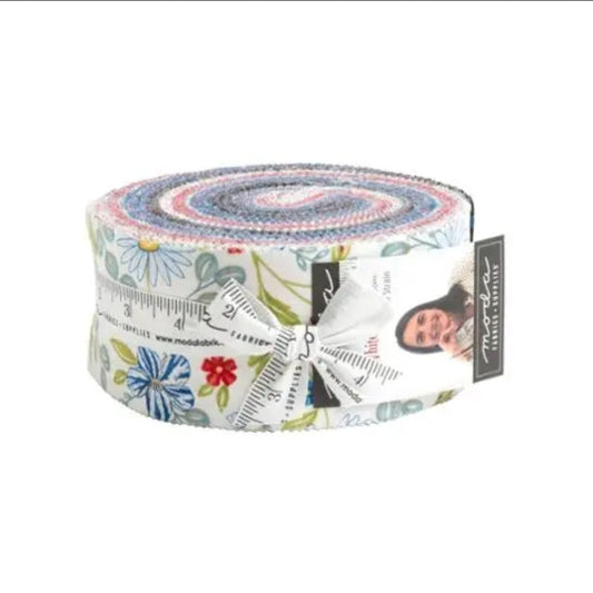 Red, White & Bloom Jelly Roll by Deb Strain for Moda Fabrics