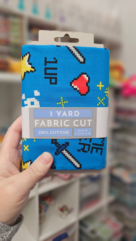 David Textiles Gamer Cotton 1 Yard Fabric Cut