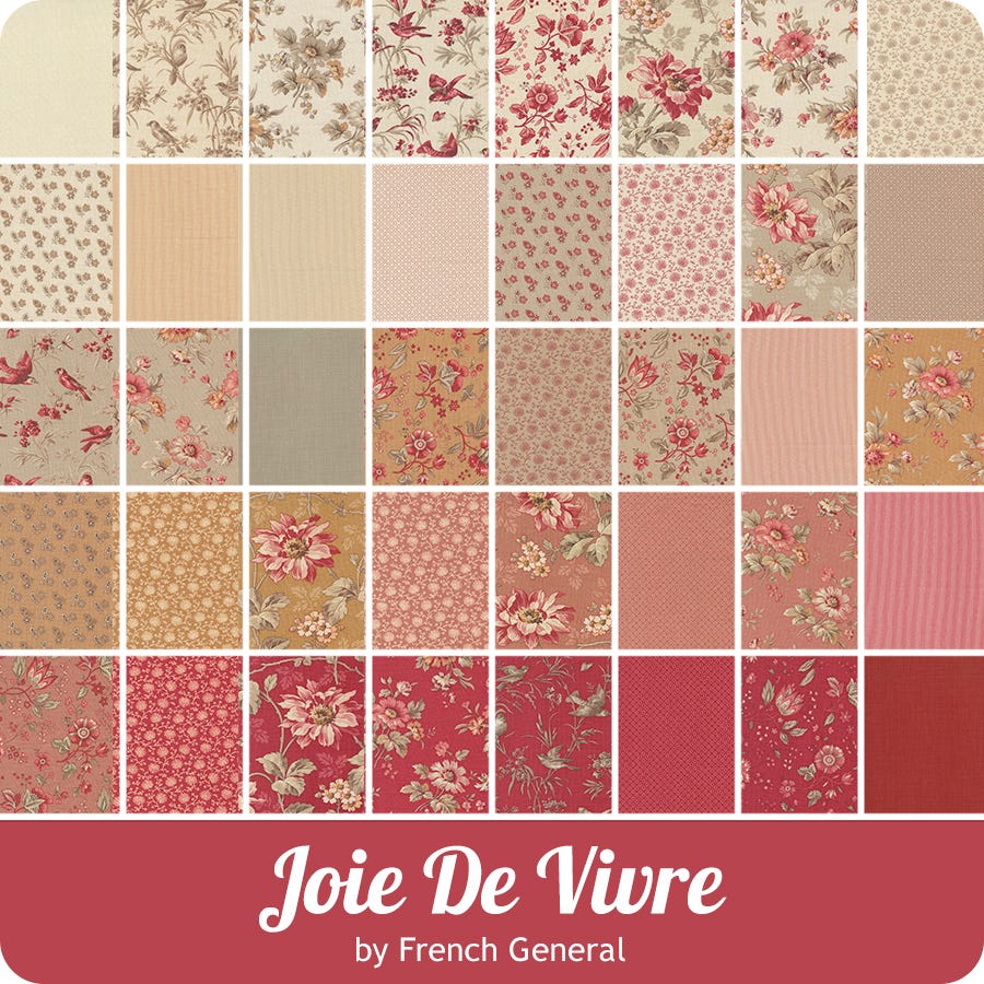 Joie de Vivre Jelly Roll by Reservation by French General for Moda Fabrics