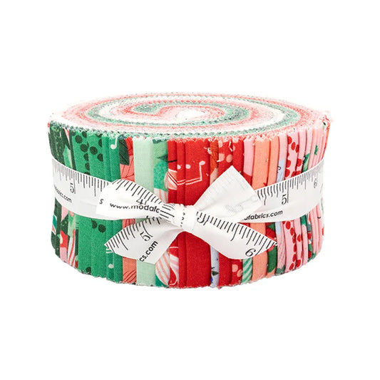 Tiny Christmas Jelly Roll Lizzy House for Moda Fabrics