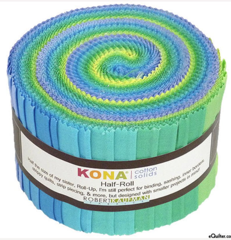 Robert Kaufman Kona Cotton Solids Mermaid Shores Half Roll Up