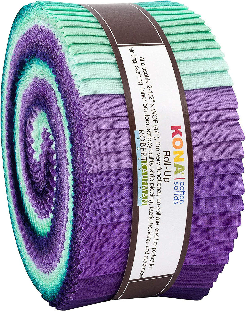 Robert Kaufman Kona Cotton Peacock Palette Roll-up - 40 Strip Roll