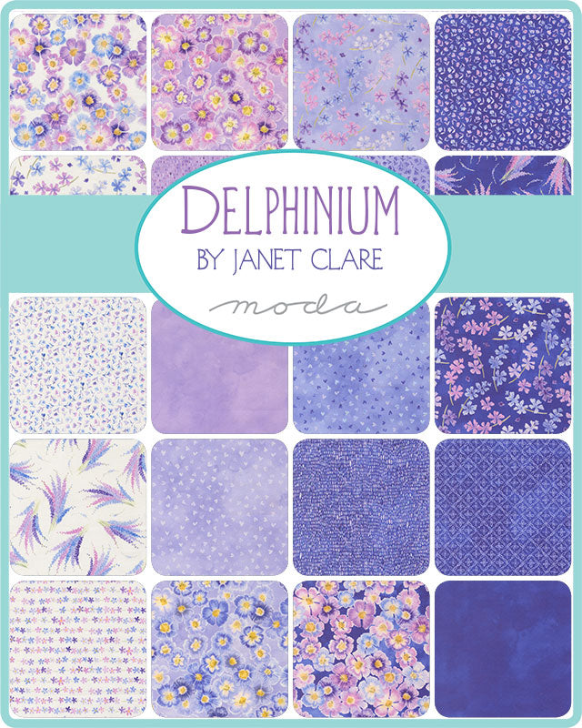 Delphinium Jelly Roll by Janet Clare for Moda