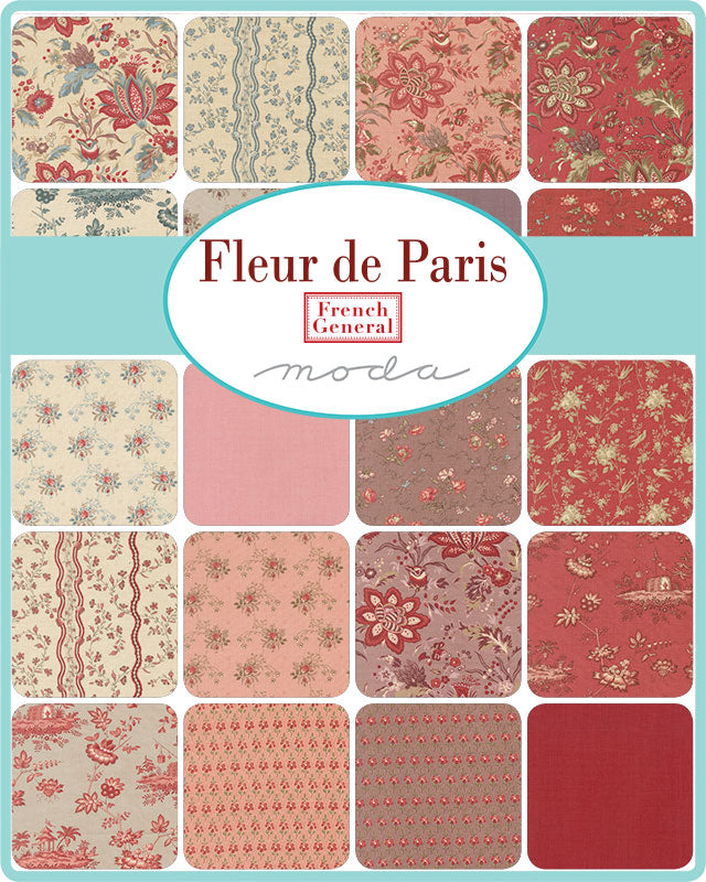 Fleur De Paris Jelly Roll by French General for Moda