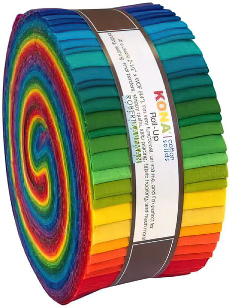Kaufman - Kona Cotton New Classic Palette 2.5 Inch Roll Up 40 pcs