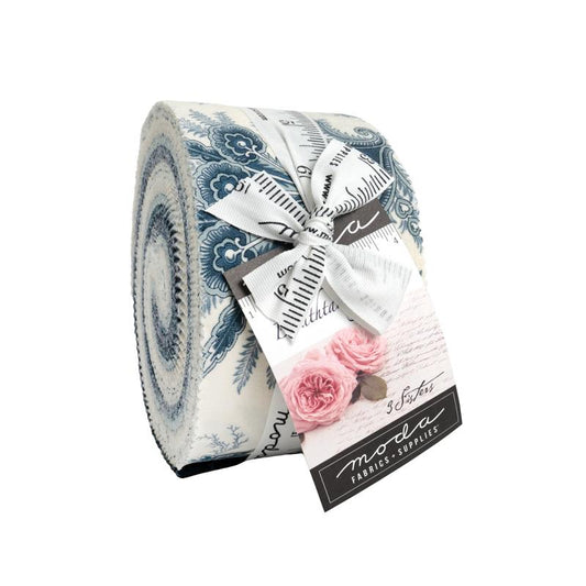 Breathtaking Blues Jelly Roll by 3 Sisters for Moda