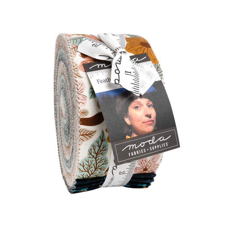 Feather Forest Bloo Jelly Roll by Linn Warme for Moda
