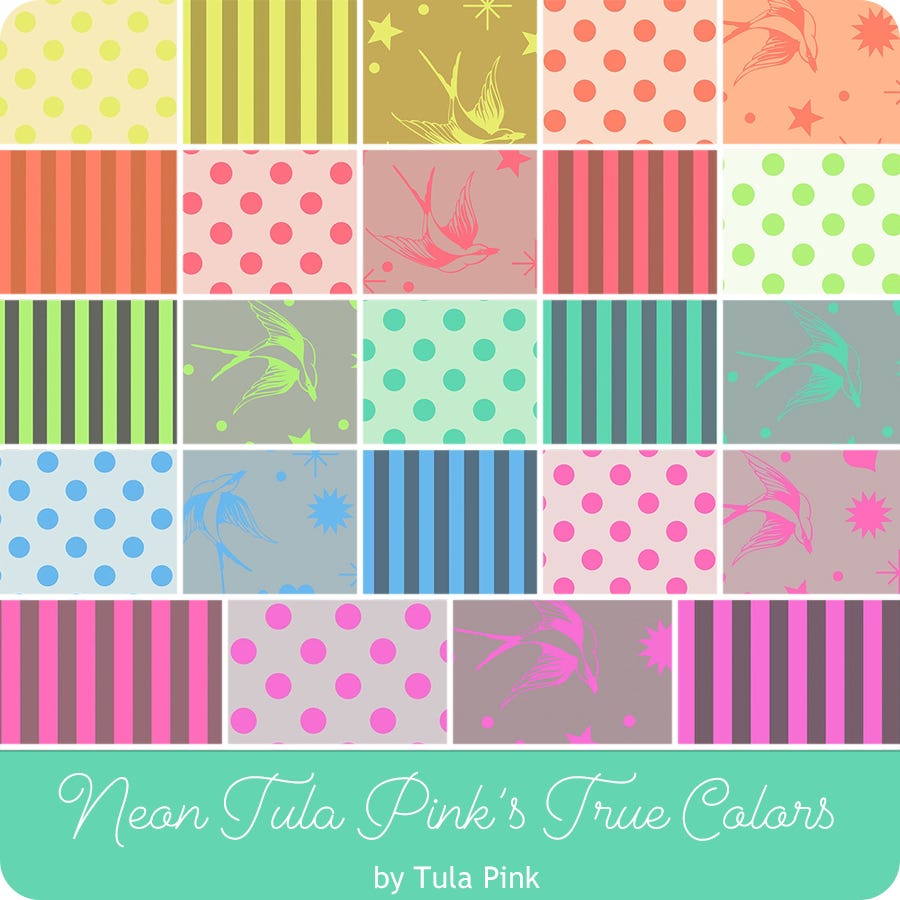 Neon Tula Pink's True Colors Design Roll
Tula Pink for Free Spirit Fabrics