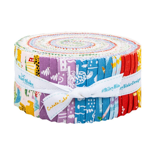 Get Your Cray-On With Crayola 2.5" Rolie Polie Crayola for Riley Blake Designs