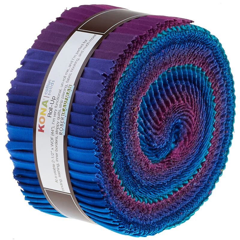 Roll Ups: Kona® Cotton - Peacock Palette