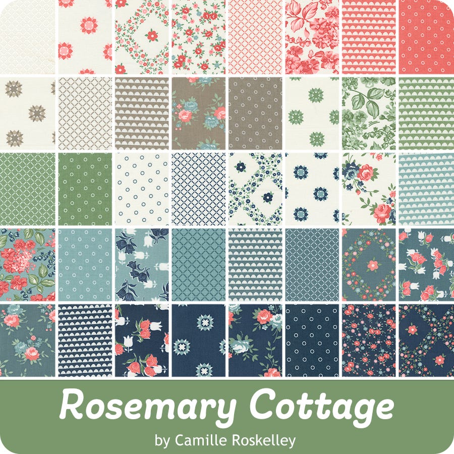 Rosemary Cottage Jelly Roll
Camille Roskelley for Moda Fabrics