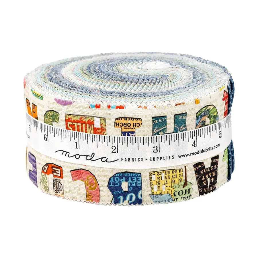 Paper Hamlet Jelly Roll by  Cathe Holden for Moda Fabrics