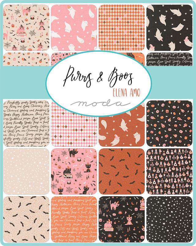 Purrs and Boos Jelly Roll by Elena Amo for Moda