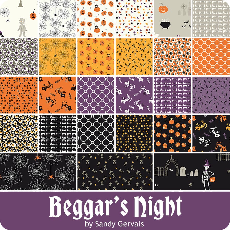 Beggar's Night 2.5" Rolie Polie
Sandy Gervais for Riley Blake Designs