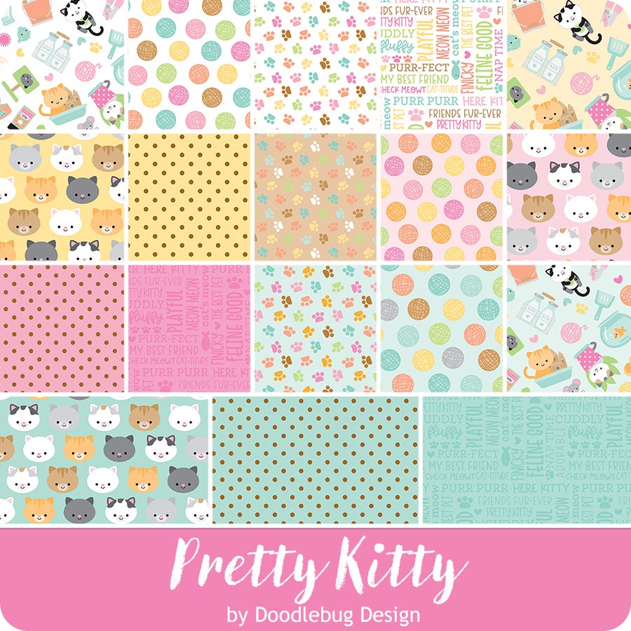 Pretty Kitty 2.5" Rolie Polie
Doodlebug Design for Riley Blake Designs
