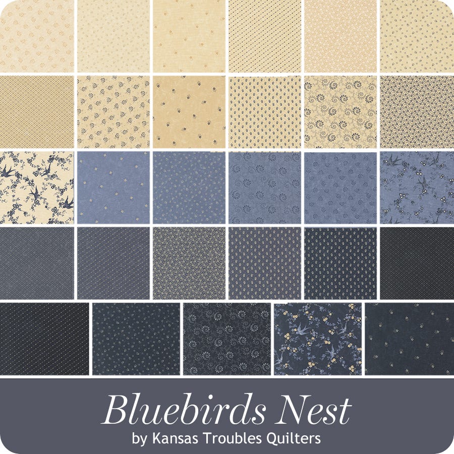 Bluebird's Nest Jelly Roll by Kansas Troubles Quilters for Moda Fabrics
