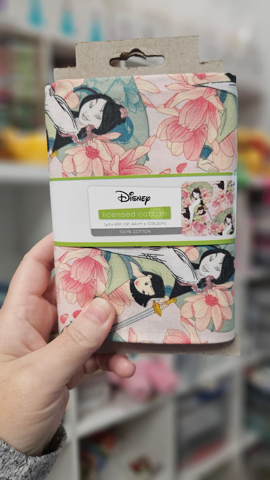 Springs Creative Disney Mulan Floral 1 Yard Precut Fabric