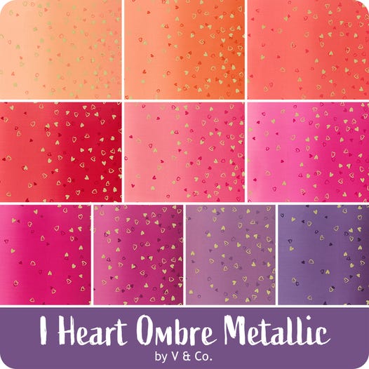 I Heart Ombre Metallic Jelly Roll
V & Co. for Moda Fabrics