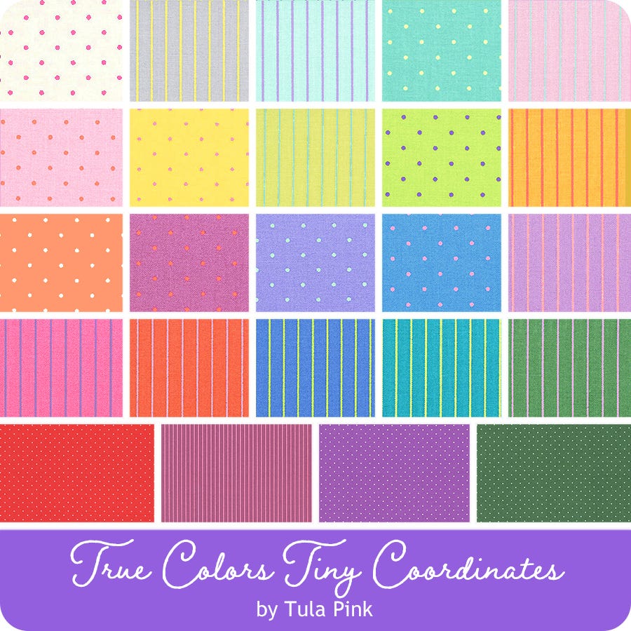 True Colors Tiny Coordinates Design Roll
Tula Pink for Free Spirit Fabrics