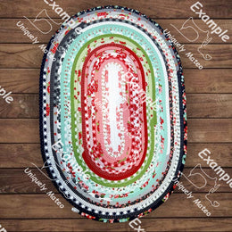 Custom Oval Jelly-Roll Rug – uniquelymateo