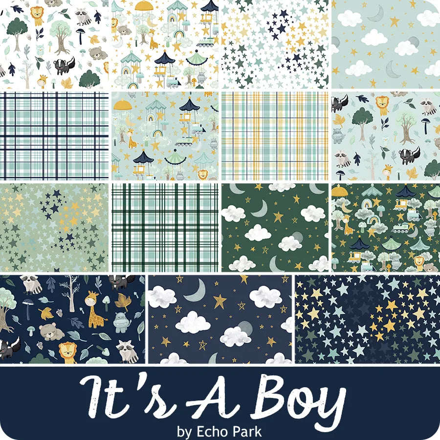 It's a Boy 2.5" Rolie Polie Echo Park for Riley Blake Designs
